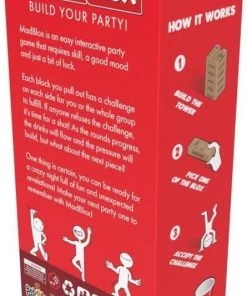 Mad Party Games MadBlox - Drankspel Drunken Tower Tipsy Tower Gezelschapsspel Voor Volwassenen - Stapeltoren Drank Spelletjes - 108 Originele Opdrachten - Met 10 Shot Cups - Eikenhout -spellen-voor-volwassenen Winkel 445x840