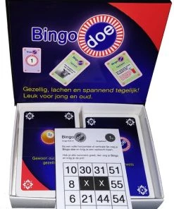 Merkloos Bingo-doe (basis) - Het Unieke Veelzijdige Bingospel Met Kaarten En Grappige Opdrachten.