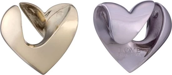 Hanayama Huzzle Breinbreker Hart Level 1 Zink Goud/zilver 2-delig 2 Hanayama Huzzle Breinbreker Hart Level 1 Zink Goud/zilver 2-delig - Afbeelding 2