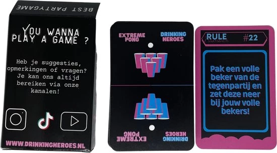 Drinking Heroes Extreme Beerpong INCLUSIEF Kaartspel | Beerpong Is Het Drankspel | Red Cups | 18+ | Verjaardag Cadeau 11 Drinking Heroes Extreme Beerpong INCLUSIEF Kaartspel | Beerpong Is Het Drankspel | Red Cups | 18+ | Verjaardag Cadeau - Afbeelding 11