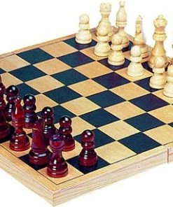 Toys Pure Schaakbord Plooibaar, Veldgrootte 30mm, 26x13x3cm