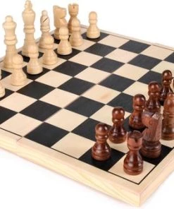 Toys Pure Schaakbord Plooibaar, Veldgrootte 30mm, 26x13x3cm -spellen-voor-volwassenen Winkel 550x338 5