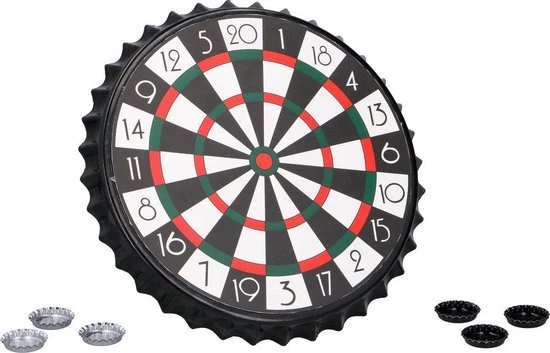 Merkloos Darts Drankspel - Dartbord Voor Bierdopjes - Magnetisch Dartbord - Incl. 10 Dopjes 1 Merkloos Darts Drankspel - Dartbord Voor Bierdopjes - Magnetisch Dartbord - Incl. 10 Dopjes