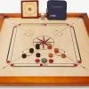 Ubergames Carrom - Hardhout - Offici Le 74x74 Cm Wedstrijd Maat Top Kwaliteit