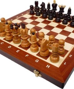 Chess The Game - Vintage Schaakspel - Klassiek Schaakbord Met Kersenhouten Schaakstukken - Eyecatcher! -spellen-voor-volwassenen Winkel 550x387 1