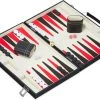 Relaxdays Backgammon Koffer - Bordspel - Tric Track - Strategiespel - Triktrak - Zwart
