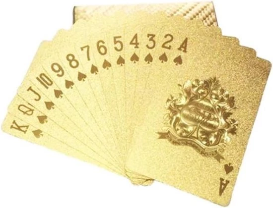 REBL Luxe Gouden Speelkaarten / Poker Kaarten - Geplastificeerd 1 REBL Luxe Gouden Speelkaarten / Poker Kaarten - Geplastificeerd