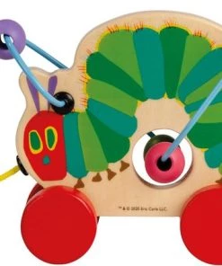 Bambolino Toys - Rupsje Nooit Genoeg Houten Trekfiguur - Educatief Speelgoed - Loopfiguur