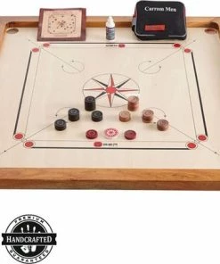 Ubergames Carrom - Hardhout - Offici Le 74x74 Cm Wedstrijd Maat Top Kwaliteit -spellen-voor-volwassenen Winkel 550x435 2