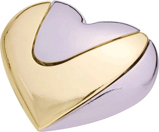 Hanayama Huzzle Breinbreker Hart Level 1 Zink Goud/zilver 2-delig 8 Hanayama Huzzle Breinbreker Hart Level 1 Zink Goud/zilver 2-delig - Afbeelding 8