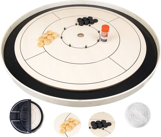 MR. CROKI.EU Starter Pack; 32" Rond Crokinole Bord, 26 Schijven, 40gr. Carrom Poeder N Reis-/ Draagtas Met 4 Ritszakken - Rond Toernooibord 32inch/ 78cm Diameter - 2 Tot 4 Spelers - Houten Bordspellen - Mr. Crokinole Europe 1 MR. CROKI.EU Starter Pack; 32" Rond Crokinole Bord, 26 Schijven, 40gr. Carrom Poeder N Reis-/ Draagtas Met 4 Ritszakken - Rond Toernooibord 32inch/ 78cm Diameter - 2 Tot 4 Spelers - Houten Bordspellen - Mr. Crokinole Europe