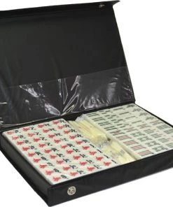 HOT Games Mahjong Spel - Stenen Wit/Goud, Zwart Vinyl Koffer -spellen-voor-volwassenen Winkel 550x492 4