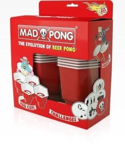 Mad Party Games MadPong - Beer Pong - Bier Pong Spel - Drankspel - Drankspellen - Do Or Shot - Red Cups - Shot Cups - Gezelschapsspel Voor Volwassenen -spellen-voor-volwassenen Winkel 550x493
