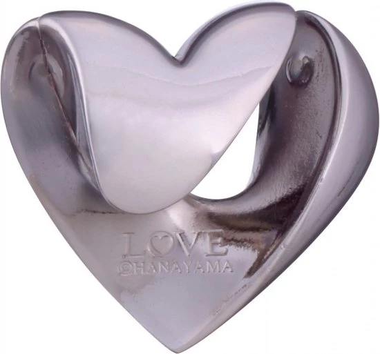 Hanayama Huzzle Breinbreker Hart Level 1 Zink Goud/zilver 2-delig 4 Hanayama Huzzle Breinbreker Hart Level 1 Zink Goud/zilver 2-delig - Afbeelding 4