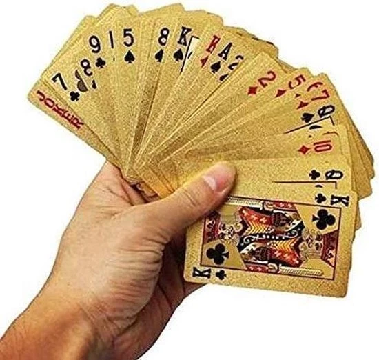 Opline Speelkaarten Waterdicht | Special Edition Pokerkaarten - Poker Kaartspel - Spel Kaarten | Goud 2 Opline Speelkaarten Waterdicht | Special Edition Pokerkaarten - Poker Kaartspel - Spel Kaarten | Goud - Afbeelding 2