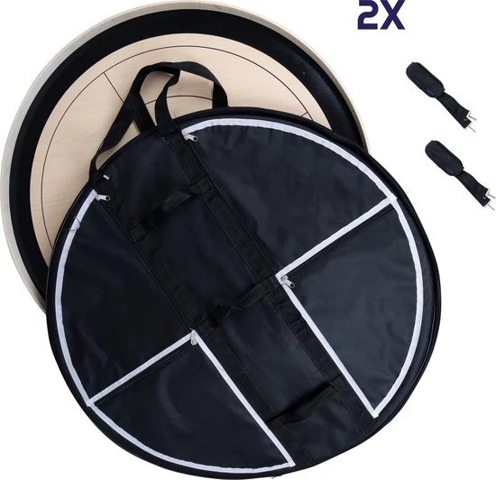 MR. CROKI.EU Starter Pack; 32" Rond Crokinole Bord, 26 Schijven, 40gr. Carrom Poeder N Reis-/ Draagtas Met 4 Ritszakken - Rond Toernooibord 32inch/ 78cm Diameter - 2 Tot 4 Spelers - Houten Bordspellen - Mr. Crokinole Europe 4 MR. CROKI.EU Starter Pack; 32" Rond Crokinole Bord, 26 Schijven, 40gr. Carrom Poeder N Reis-/ Draagtas Met 4 Ritszakken - Rond Toernooibord 32inch/ 78cm Diameter - 2 Tot 4 Spelers - Houten Bordspellen - Mr. Crokinole Europe - Afbeelding 4