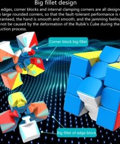 Merkloos Speed Cube 3x3 - Magic Cube - Met Quick Turn En Instelbare Spanning - Breinbreker -spellen-voor-volwassenen Winkel 550x534 1