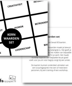 Liefsoppapier.nl Kernwaarden Set - Waarden Spel - Coachtool - Werkvorm - Liefs Op Papier -spellen-voor-volwassenen Winkel 550x535