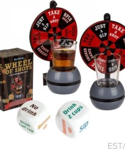 ESTARK Drankspel / Drinkspel - Draaiwiel Met Opdrachten - Shotglas - Dobbelstenen Met Doe Opdracht - Roulette - Drankspelletje - Drink - Drank - Spel - Drinken - Shots - Party - Partyspel - Dobbelen - LUXE SET - 4 Delig -spellen-voor-volwassenen Winkel 550x549 18