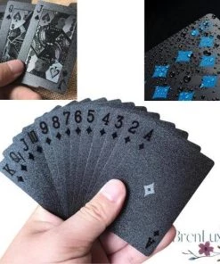 ✿Brenlux - Kaartspel - Waterproof Kaarten - Pokerkaarten - Zwarte Speelkaarten - Speelkaarten Waterdicht - Spelletje Kaarten - Potje Kaarten -spellen-voor-volwassenen Winkel 550x550 100