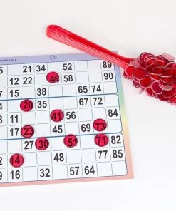 7253.01 Bingofiches 17mm Met Magneetstok - Kleur: Rood