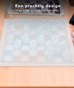 Cheqo Luxe Glazen Schaakbord - Schaakspel - Schaakbord Glas - Schaakset - Inclusief 32 Schaakstukken - 25x25 Cm -spellen-voor-volwassenen Winkel 550x550 306