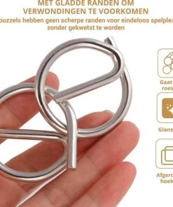 Merkloos IQ Puzzel Set - Breinbreker - IQ Puzzel 3D - Hersenkraker -IQ Puzzel Metaal - Brain Teaser - Brain Games - Brain Puzzle - Set Van 12 IQ Puzzels -spellen-voor-volwassenen Winkel 550x550 352