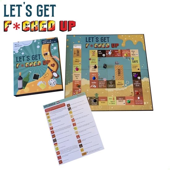 Let's Get F*cked Up Bordspel - Drankspel - Party - Drinking Game - Never Have I Ever - Truth Or Dare - Let's Get Fucked Up - LGFU 1 Let's Get F*cked Up Bordspel - Drankspel - Party - Drinking Game - Never Have I Ever - Truth Or Dare - Let's Get Fucked Up - LGFU
