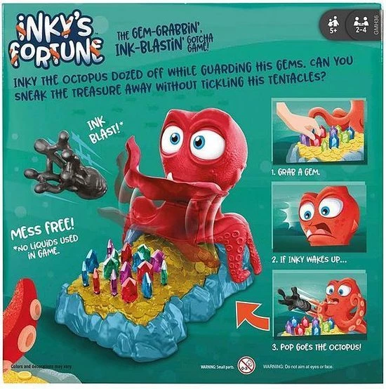 Mattel Games Inky's Treasure - Spannend Bordspel Voor Kinderen - Schatjagen 7 Mattel Games Inky's Treasure - Spannend Bordspel Voor Kinderen - Schatjagen - Afbeelding 7
