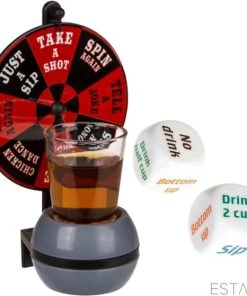 ESTARK Drankspel / Drinkspel - Draaiwiel Met Opdrachten - Shotglas - Dobbelstenen Met Doe Opdracht - Roulette - Drankspelletje - Drink - Drank - Spel - Drinken - Shots - Party - Partyspel - Dobbelen - LUXE SET - 4 Delig -spellen-voor-volwassenen Winkel 550x559 11