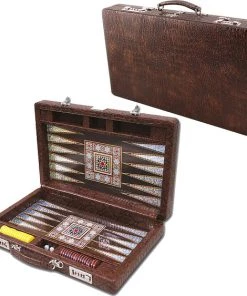 Star Backgammon Koffer - Tavla - Luxe Backgammon Set - 45,5 X 29 X 8 Cm