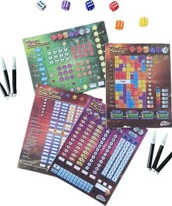 Grafix | Dice Games 4-in-1 Dobbelspellen | Gezelschapsspel Voor Kinderen En Volwassenen | Combinatie Van Tactiek- En Geluk