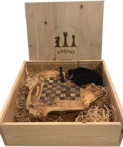 Olijfolie & Honing Schaakbord Met Geschenkverpakking