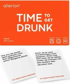 Allerion® - Time To Get Drunk - Drankspel Met 450 Verschillende Kaarten - Kaartspel -Inclusief Opbergdoos