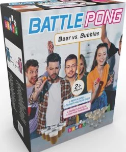 Lifetime Games Battle Pong / Beer VS Bubbels / Complete Set Wijn - Beer Pong / Bier Pong /drank Spel / Slag Pong / 18 Delig