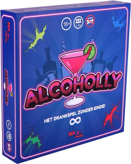 NX Party - ALCOHOLLY - Drankspel - Nederlandstalig - Bordspel - Spelletjes Voor Volwassenen - Drank Spelletjes 1 NX Party - ALCOHOLLY - Drankspel - Nederlandstalig - Bordspel - Spelletjes Voor Volwassenen - Drank Spelletjes