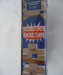 Impuls Wankeltoren, 48 Delig Houten Stapelblokken Spel Voor 2 Of Meerdere Spelers.