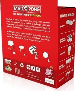 Mad Party Games MadPong - Beer Pong - Bier Pong Spel - Drankspel - Drankspellen - Do Or Shot - Red Cups - Shot Cups - Gezelschapsspel Voor Volwassenen -spellen-voor-volwassenen Winkel 550x760 1