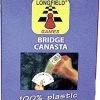 Longfield Darts LONGFIELD 100% PLASTIC PLAYING CARDS NORMAL 4 INDEX ENGLISH PATTERN