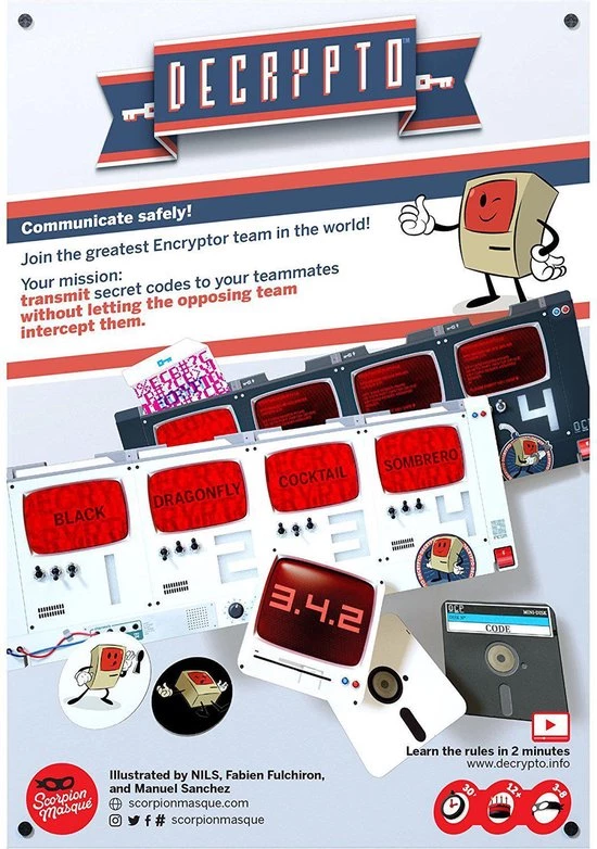 Scorpion Masque Decrypto - Engelstalig Bordspel 2 Scorpion Masque Decrypto - Engelstalig Bordspel - Afbeelding 2