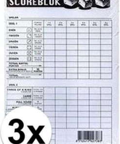Haza 3x Scoreblok Yahtzee
